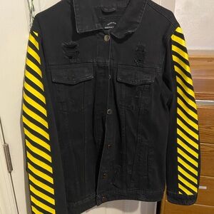 Distressed Black Denim Jacket